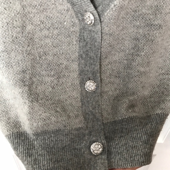 JCrew grey elegant sparkle cardigan sweater S - Picture 3 of 6